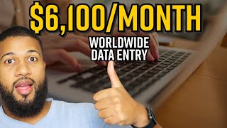 High-Paying Data Entry Job Earn $6,100 Monthly Typing! Work From Home Entering Data