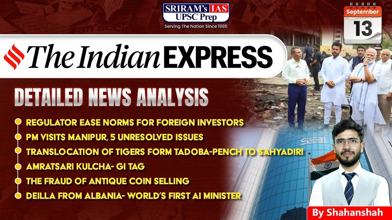 Indian Express Analysis | 13th Sep 2025 | Daily Current Affairs for ...