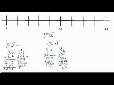 4 2 using number line to estimate value of square root square root number line