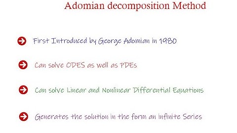Adomian Decomposition Method to solve Ordinary Differential Equations