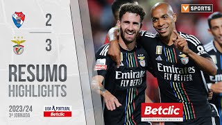 Resumo: Gil Vicente 2-3 Benfica (Liga 23/24 #3)