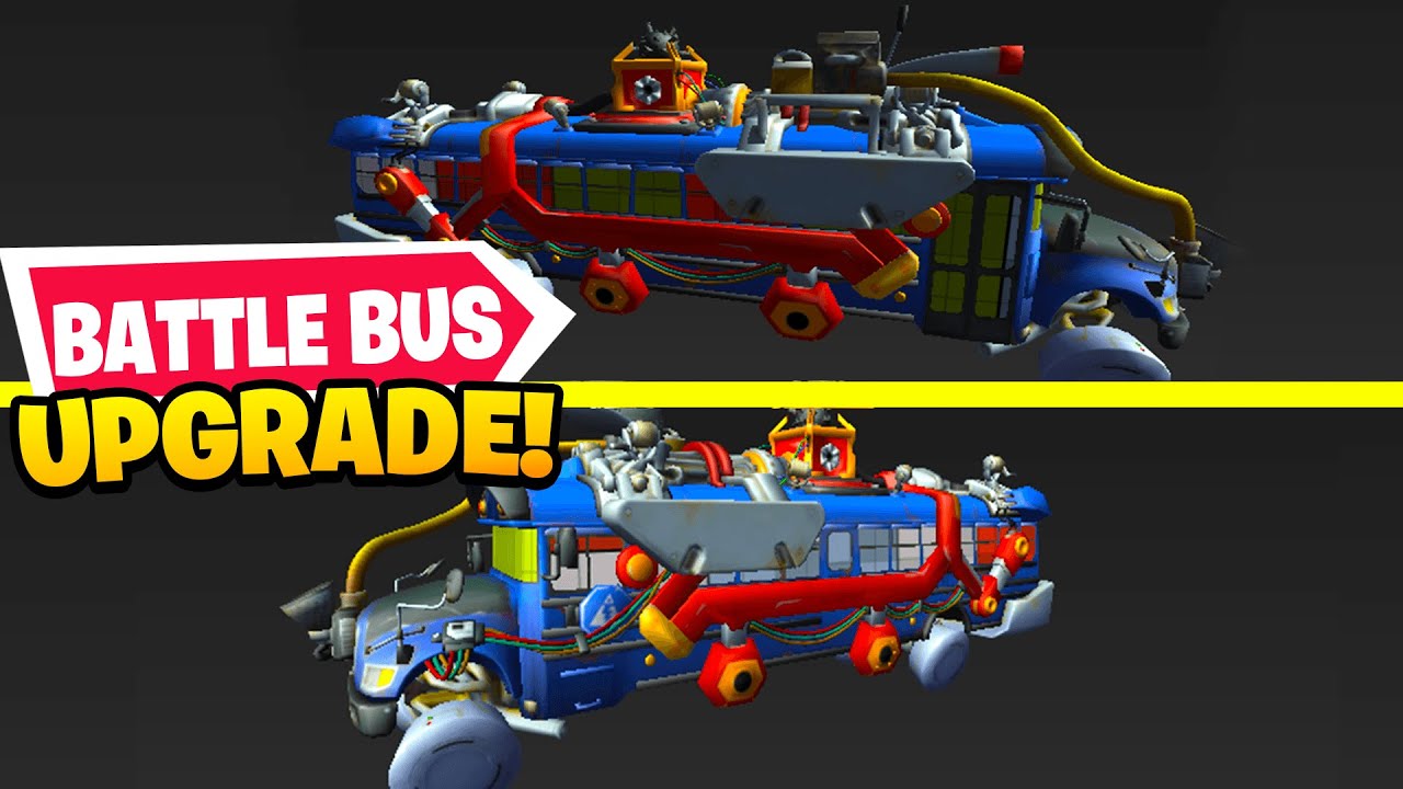 New Fortnite Battle Bus Iron Man Upgrade First Look Youtube