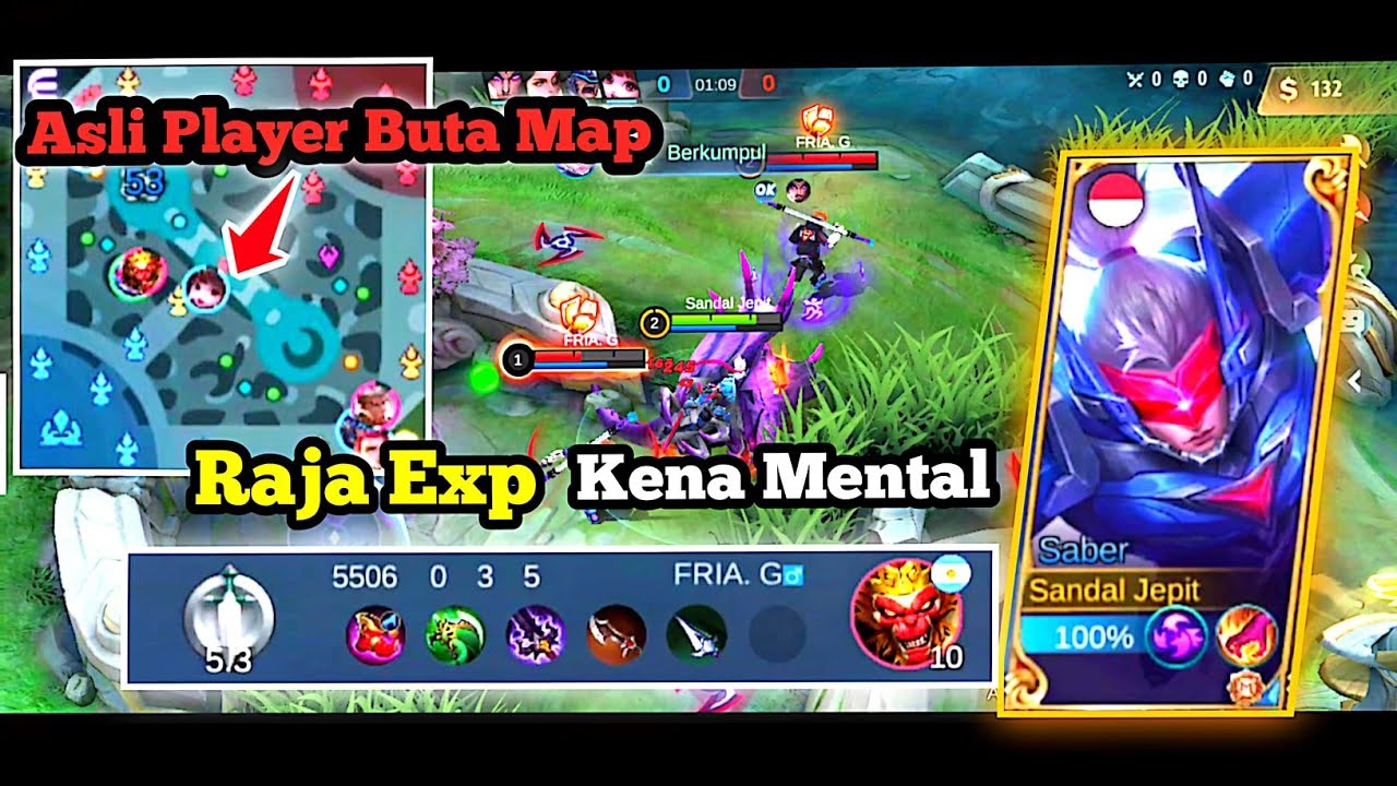 Saber vs harley dan sun hyper !!! Buff di rusuh musuh !!! satu team ...