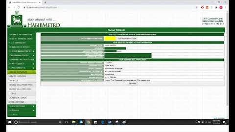 Habib Metro Payment Flow - Internet Banking