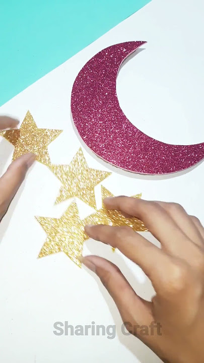 Easy Ramadan Decoration Ideas | Eid Craft Ideas | Moon Decor Craft | Ramadan Decor Craft #shorts