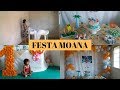 vlog DECORANDO + COMEMORANDO 1 ANO DA FILHA TEMA MOANA