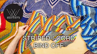 Striped I-Cord Bind Off