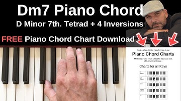 Dm7 Piano Chord | D Minor 7th. + Inversions Tutorial + FREE Chord Chart