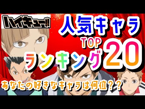 【ランキング】ハイキュー　人気キャラランキング　トップ20