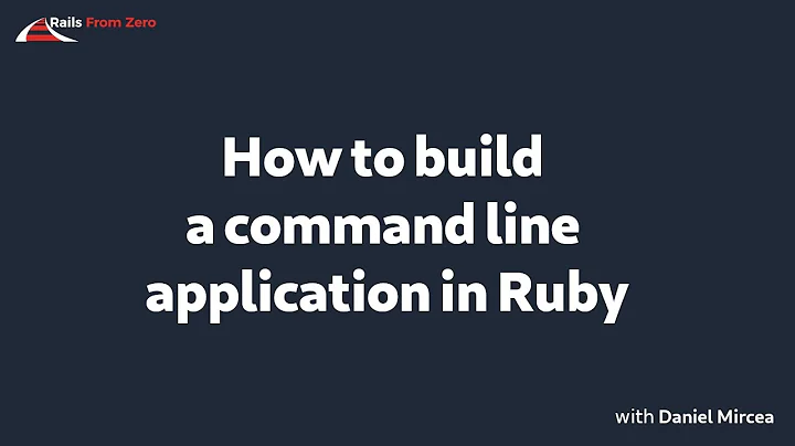 How to build a command line application in Ruby