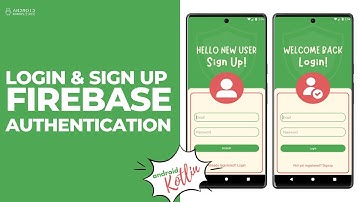 Login and Signup using Firebase Authentication in Android Studio | Kotlin