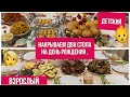 Накрываем стол на день рождения/ что приготовить детям на праздничный стол/вкусные и простые рецепты