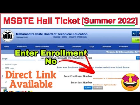 ?MSBTE Latest Updates MSBTE Summer 2022 Hall Ticket Out MSBTE Exam?