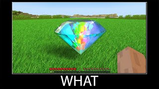 Minecraft wait what meme part 233 realistic Rainbow Diamond Grass