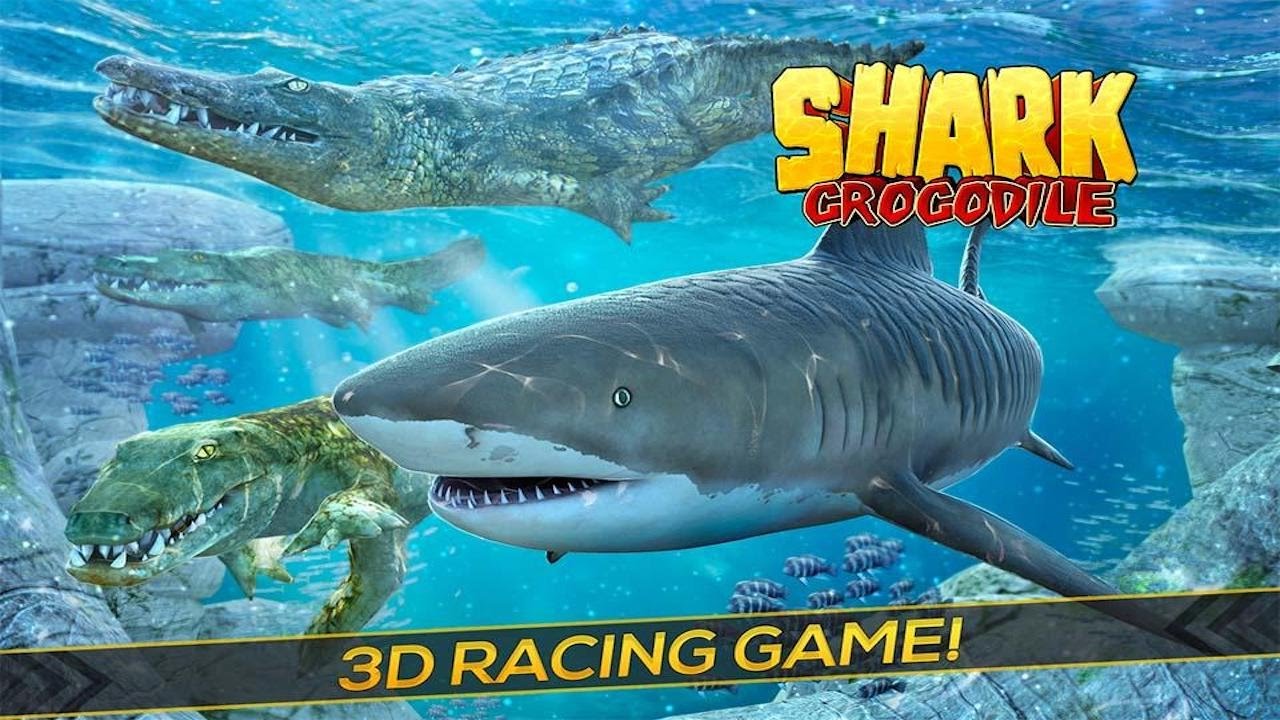 🦈Shark &🐊 Crocodile Fight- By Fernando Baro - Best Free Games Action - iTunes/Android