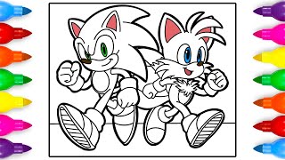 Sonic and Tails Coloring on iPad | Sonic Coloring Pages