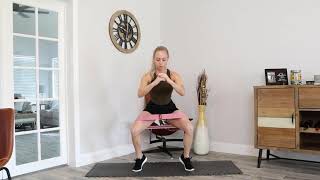 Banded Tip Toe Squat Pulse