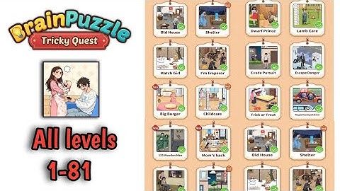Brain Puzzle Tricky Quest All Levels 1-81 Walkthrough Solutions