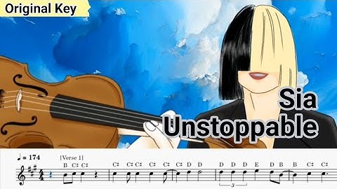 Sia - Unstoppable Violin Sheet