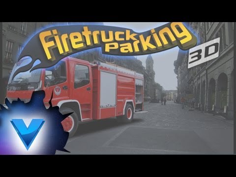 Camion de pompier parking 3D