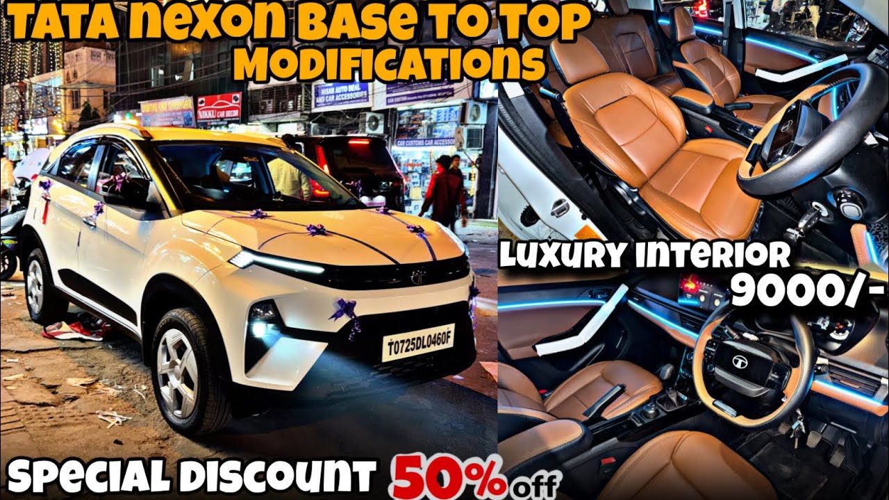 2025 Tata NEXON✅ Modification || 50% off‼️on full base to top|| budget modification in nexon||