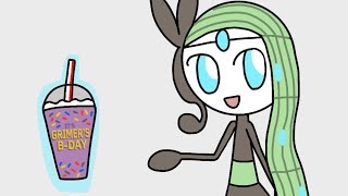 Meloetta Tries The Grimace Shake