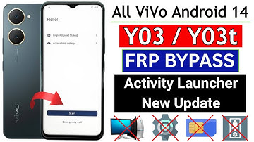 Vivo Y03 | Y03T : Google/Frp Bypass Android 14 Without Pc | Activity Launcher New Update 2025