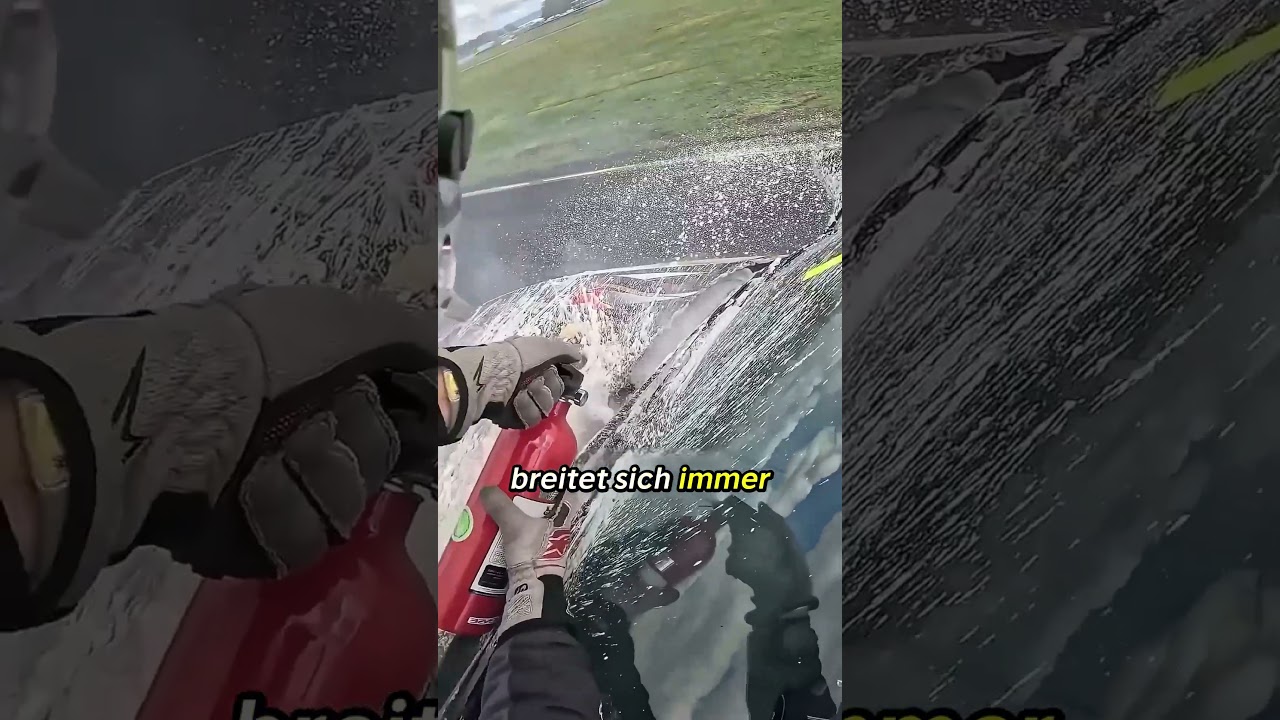 Er hat das Rennen aufgegeben, um das Auto seines Rivalen zu retten 🤯 #Rennen #Autos #Held