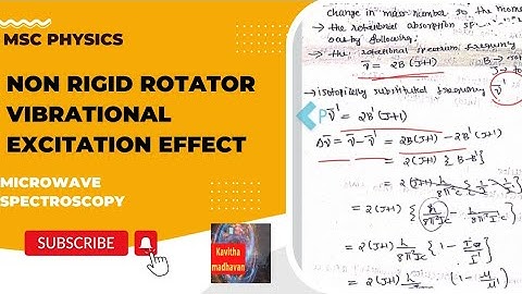 Non rigid rotator, vibrational excitation effect, microwave spectroscopy