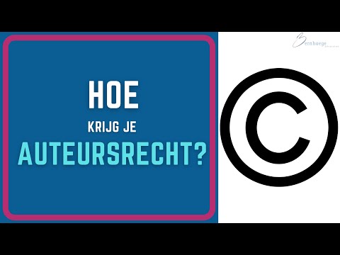 Video: Hoe Auteursrecht Te Creëren?