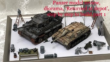 Rusty effect in tank,Weathered effect in tank, Panzer model review , Tiger 1& StuG IIIdiorama part 1