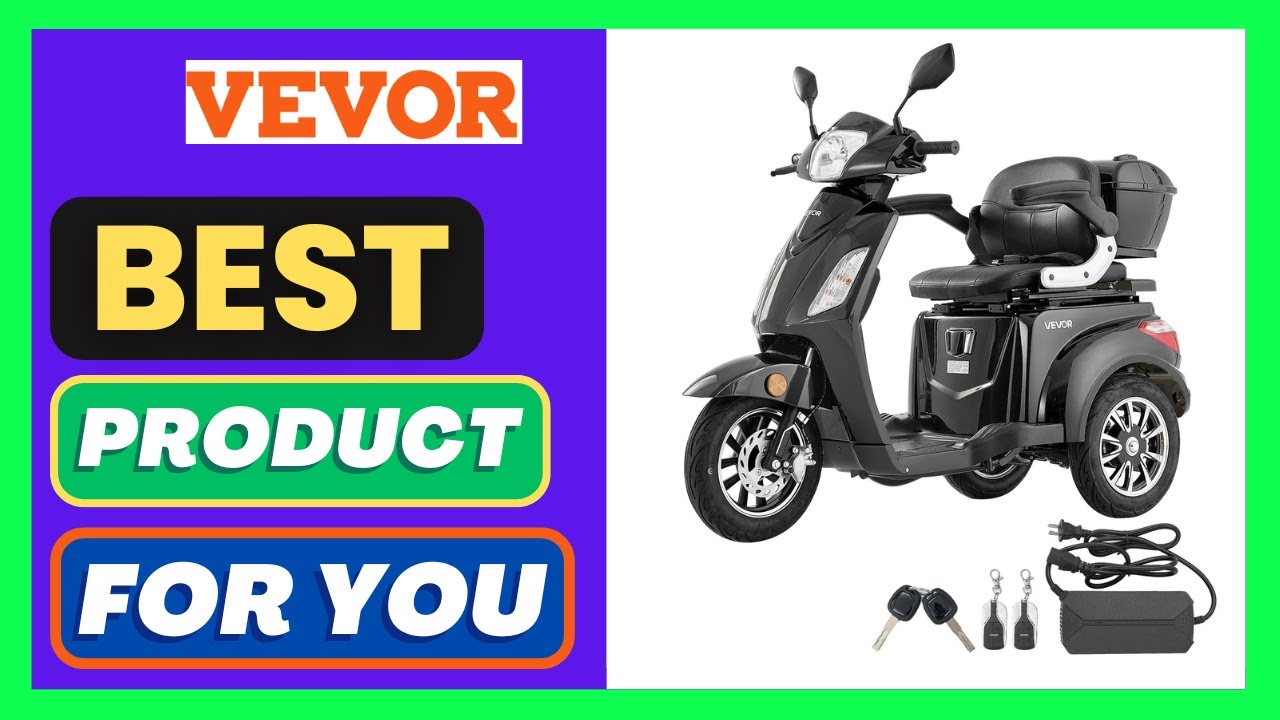 VEVOR Heavy Duty 3-Wheel Mobility Scooters for Seniors