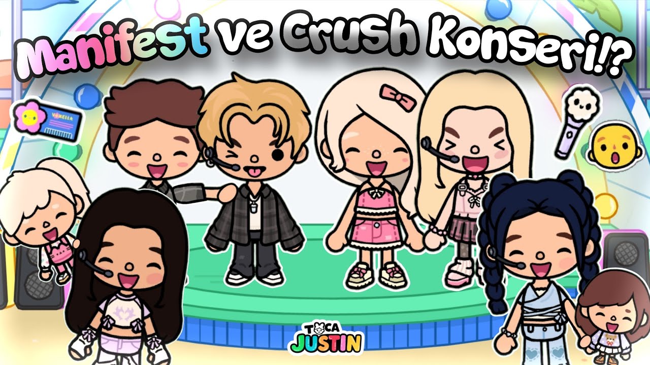 Manifest ve Crush Konseri!?😯🎶🎤 / Toca Life World Türkçe / Justin Toca