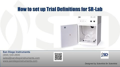 Setting Up Startle Trial Definitions in SR-Lab