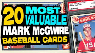 25 Valuable Mark McGwire Baseball Cards including his rookie cards
