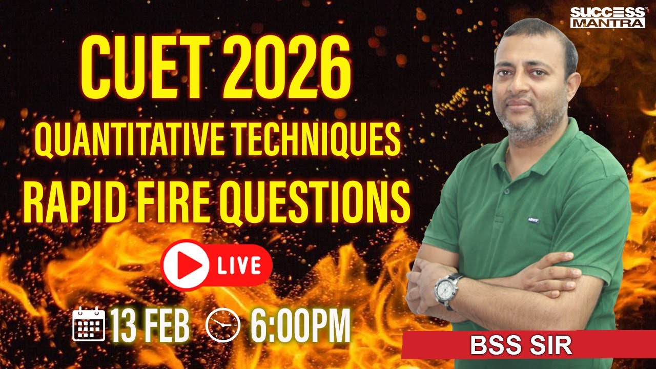 CUET 2026 | Important Questions of General Aptitude Test, Quantitative ...