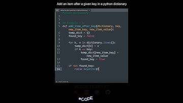 Add an item after a given key in a dictionary in Python | Python Examples | Python Coding Tutorial