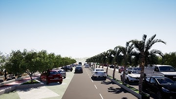 Typical Road Cross Section - 3D Visualization