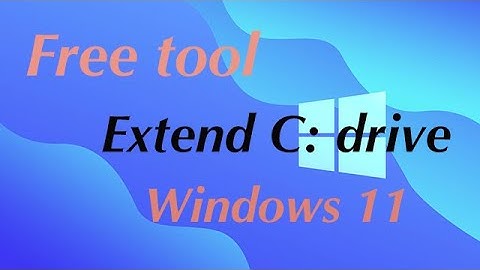 100% free tool to extend C drive in Windows 11