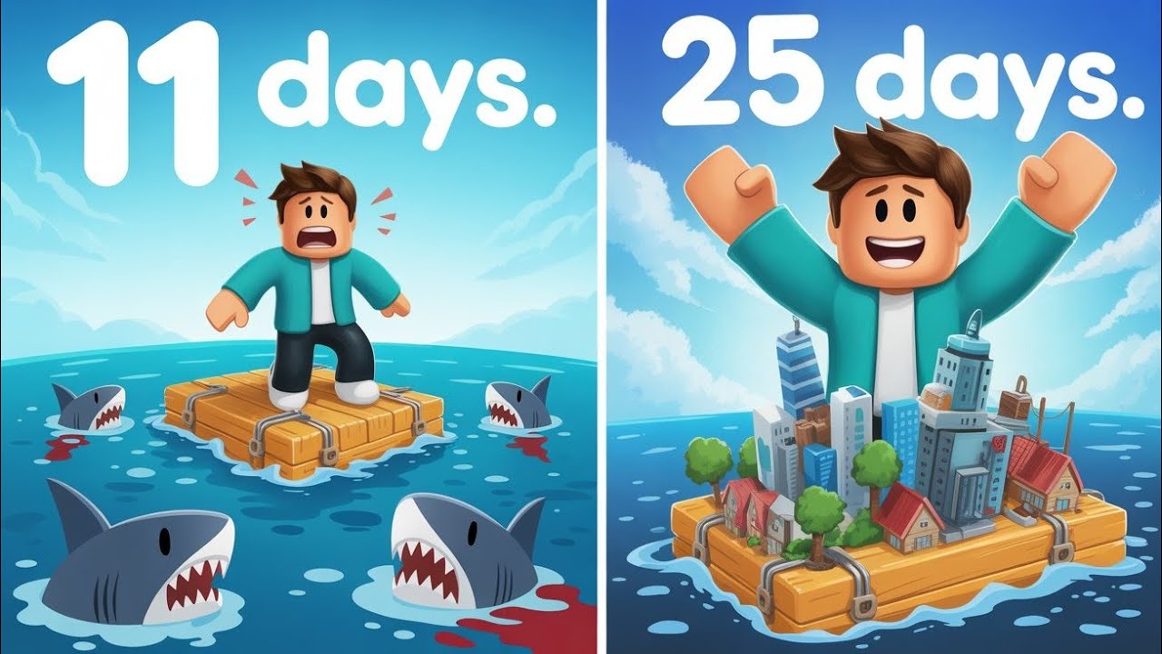 RAFT TYCOON 25 DAYS COMPLETE #2 IN ROBLOX 