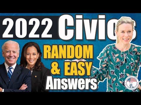 2022 100 Civics Questions (2008 version) for the U.S. Citizenship Test | RANDOM order EASY answers
