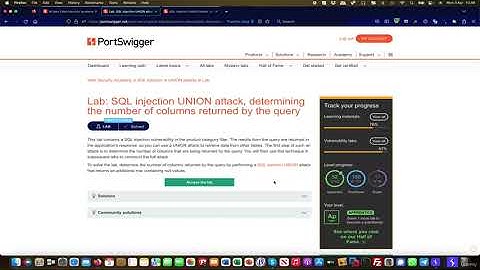 1.Union-Based SQL Injection Tutorial - PortSwigger SQLi Series Part 1 | Complete Walkthrough