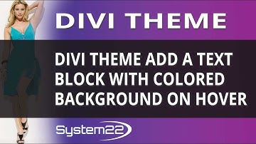 Divi Theme Add A Text Block With Colored Background On Hover