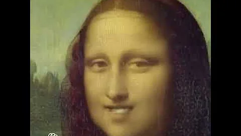 The Mona Lisa sings we will rock you