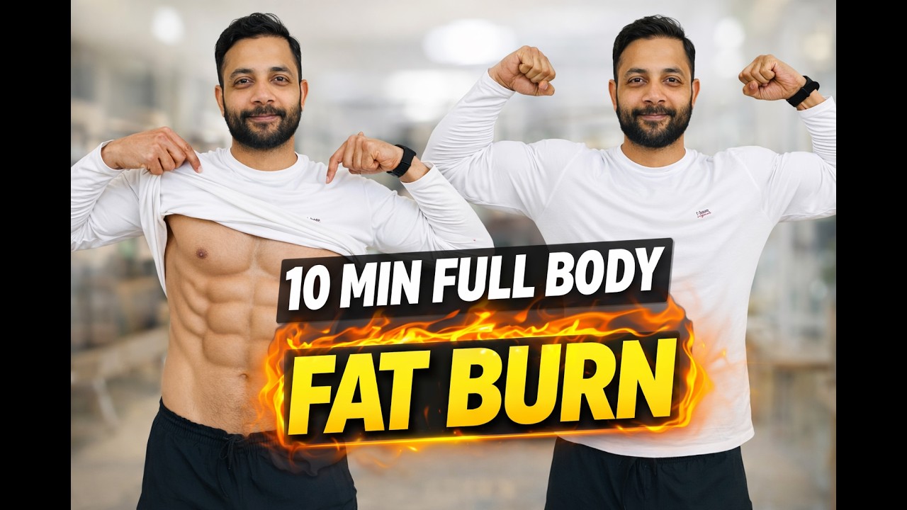 10 MIN FULL BODY FAT BURN 🔥 No Equipment | Burn Calories @Home#fitness ...
