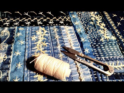 DIY Японская техника БОРО /  САШИКО  /  Декоративные ШВЫ / Шью  из джинсовых лоскутов