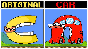 Alphabet Lore But Something is WEIRD #8 | CAR vs ORIGINAL TRANSFORM | Game Animation