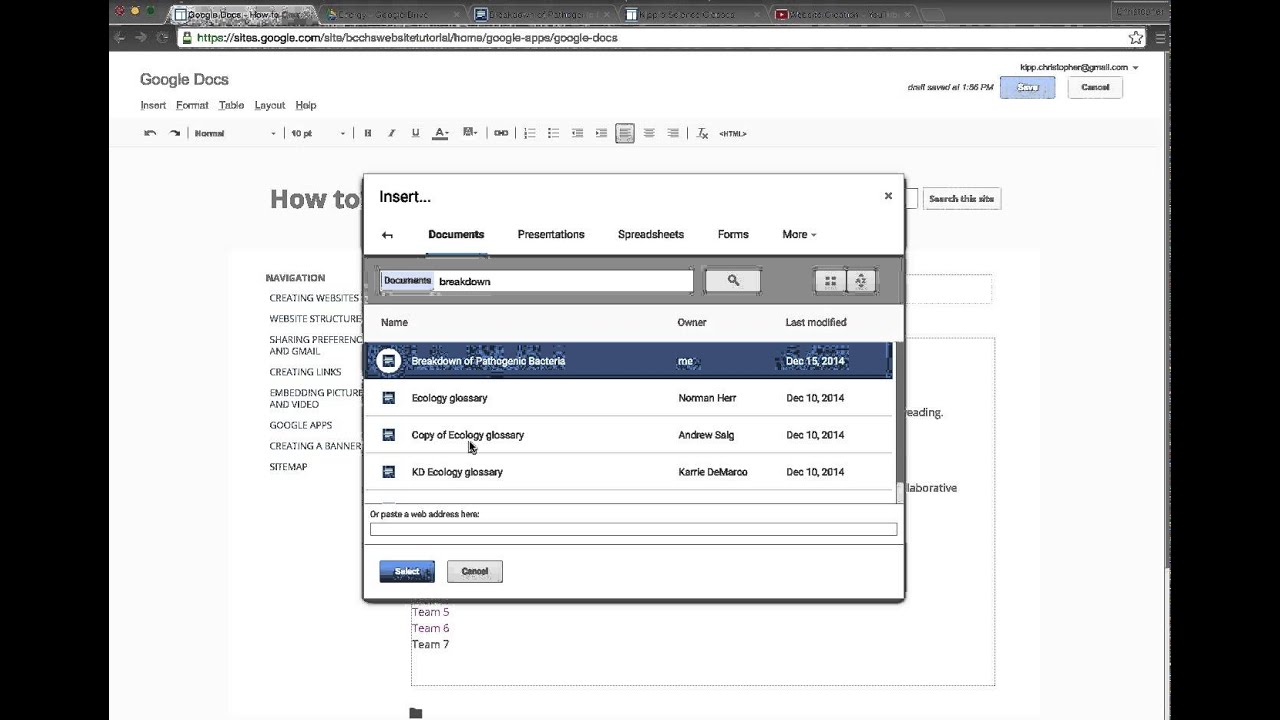 Google Docs How To Create A Teaching Website