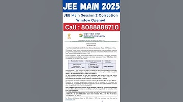 JEE Main Session 2 Correction Window Opened✅| How to Edit JEE Mains Application Form 2025 #jee2025