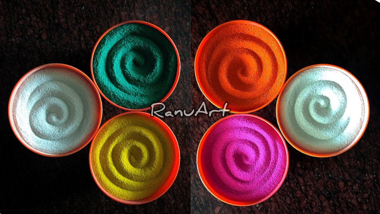 Easy & Simple Beginner Rangoli Design | Beginners Rangoli | Traditional ...